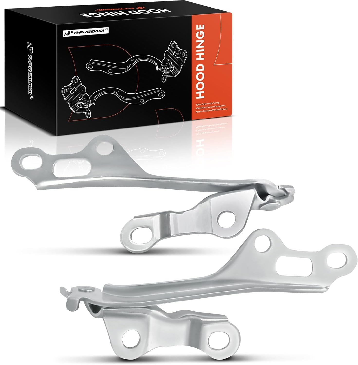 A-Premium Driver and Passenger Hood Hinges Compatible with Toyota Tacoma 1995-2004, Set of 2 Front Left and Right Side Hood Hinges, Replace# 5342035010, 5341035010