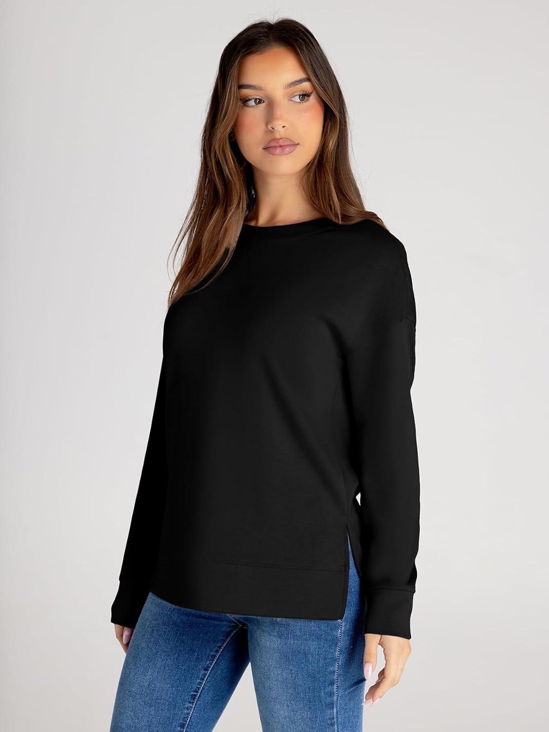 Glamaker Women's Long Sleeve Crewneck Sweatshirt Air Essentials Soft Loose Pullover Sweatshirts - Image 4