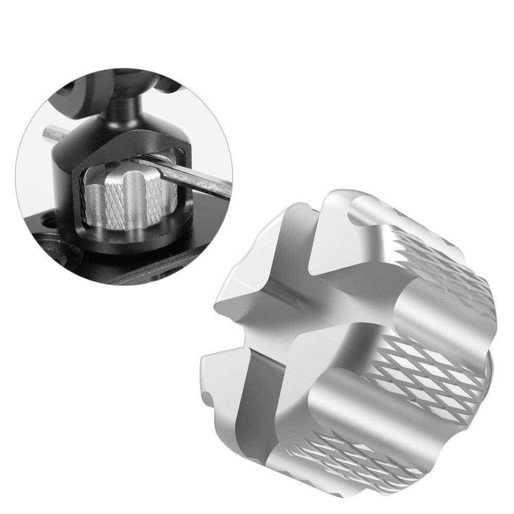 KBREE Adaptador de Montaje de Brazo mágico de Zapata Caliente de Doble Cabeza de Bola multifunción con Tornillo de 3/8 ''1/4'' para Accesorios de cámaras Sony Canon Nikon DSLR