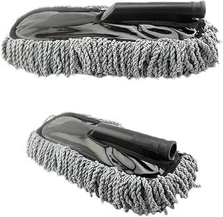 Car Brush Moving Polishing and Cleaning Stainless Handle with Microfiber Mop Easy to Use Handle High Quality Clean Your Car with Minimum Effort Long Hand and - Generic