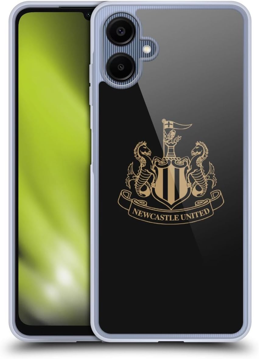 Head Case Designs Officially Licensed Newcastle United Football Club Gold Crest Gel Case [Military Grade Protection] Compatible with Samsung Galaxy A06 4G / 5G