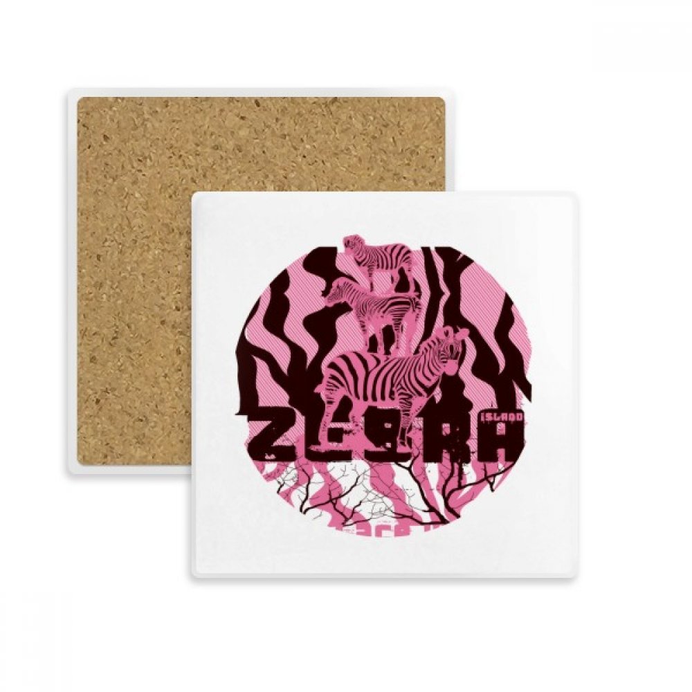 Dessous de verre violet zèbre absorbant pour table et salon de thé