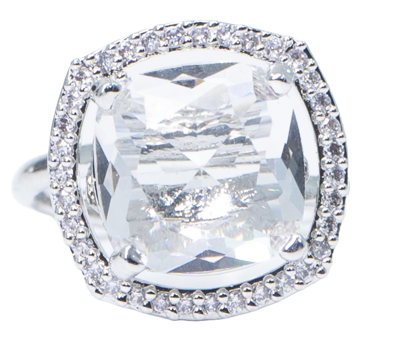 SHARLEEZ White Square Stone and AD Finger Ring | Rhodium Plated | Anti Tarnish | Lightweight | Affordable Jewelry for Teenagers and Women (B0CP83TCLF) Amazon Price History, Amazon Price Tracker