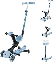 Globber - GO•UP Deluxe Lights ECO 360 - Trottinette évolutive 3 Roues avec siège et Module 360, pour Les Enfants de 15 Mois à 6 Ans