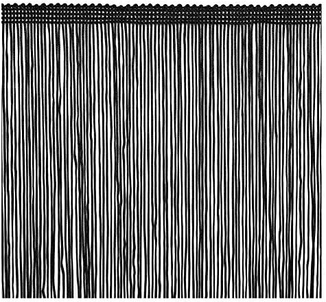 2 Yards Fringe TrimTassel 8 inch Wide for Clothes Accessories and Latin Wedding Dress and DIY Lamp Shade Decoration (Black)