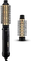 Conair 2-in-1 Hot Air Curling Iron Brush: 1.5-inch Curl Brush + 1-inch Aluminum Bristle for Curls, Waves & Volume
