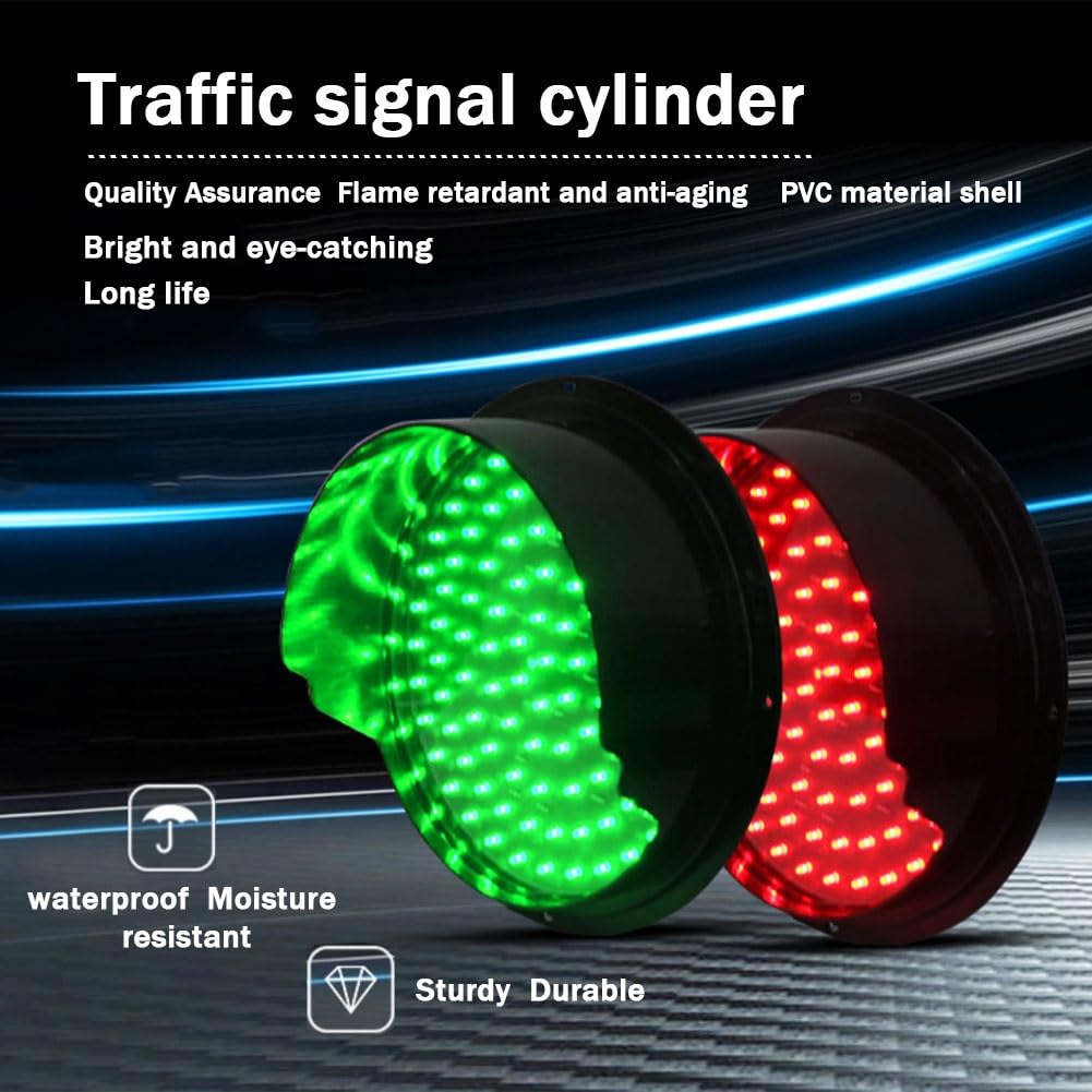 Industrial200 LED pedonale stoppino segnali stradali, Luce di Arresto, Auto e pedonale segnali stradali Luce del Traffico per Interni ed Esterni (Dimensione : 12v)(Model 200 Bi-Colour Wick)