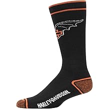 Men's Bar &amp; Shield Bat Wings Moisture Wicking Socks, Black