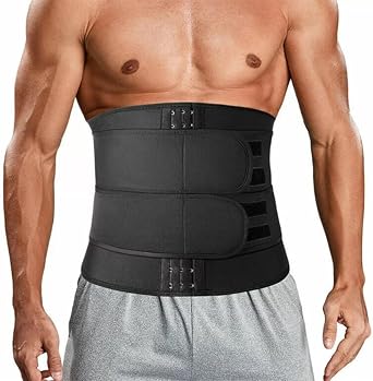 HSQSMWJ Men Sports Workout Waist Wrap Fat Burning Corset Belt Abdominal Trimmer Exercise Fitness Trainer