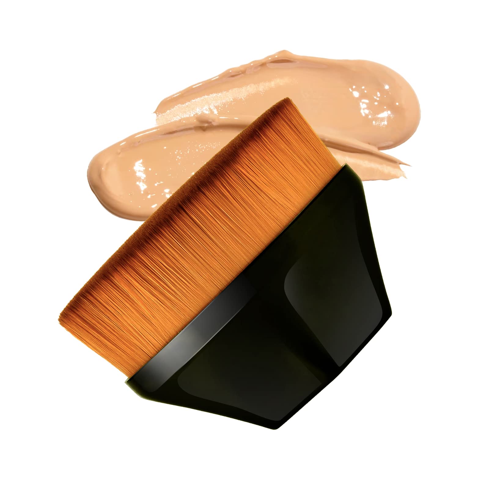 CATNA BUTYFoundation Makeup Brush Black Handle Kabuki Face Blush Liquid Powder Foundation Brush for Blending Liquid, Cream or Flawless Powder Cosmetics with Bonus Protective Case