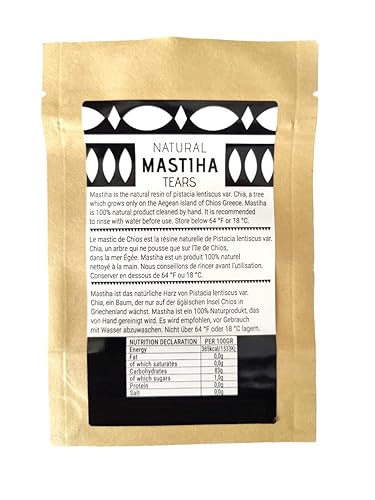 Miniatura 8 de Chios Mastiha Tears - Paquetes de masilla griega 100% natural de cultivadores de masilla (lágrimas medianas de 0.88 oz)