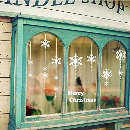 Vinilo Decorativo de Navidad DNVEN 71x42 pulgadas Blanco