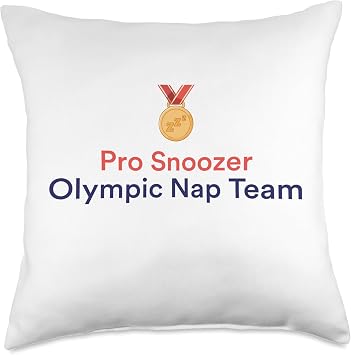 Funny Nap T-Shirt - Snoozer Lazy Tee Shirt Throw Pillow
