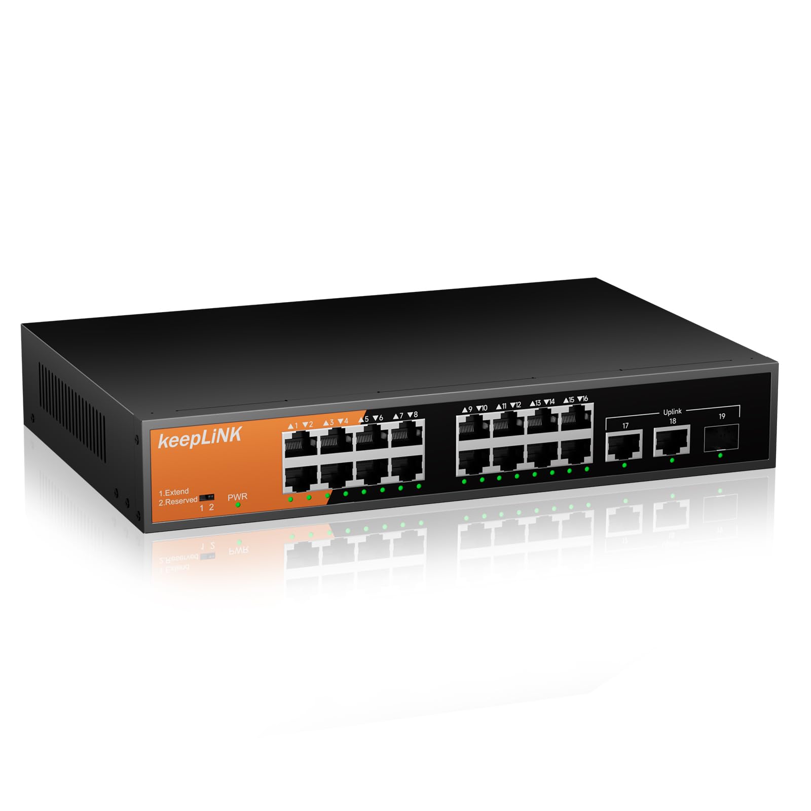 Amazon.co.jp: keepLiNK スイッチングハブ 16ポートアンマネージ