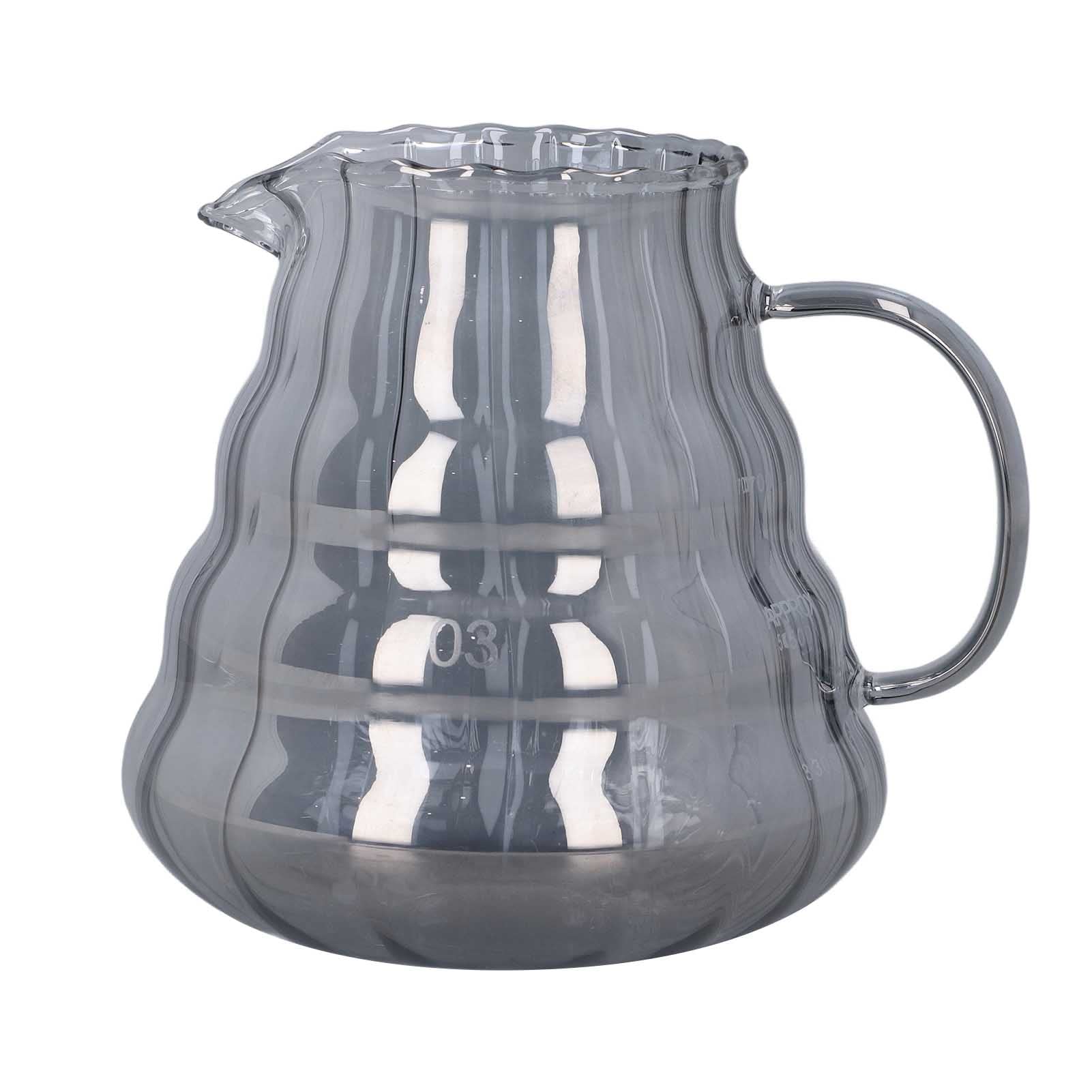Servidor de café de vidrio de 700ml y jarra de borosilicato gris