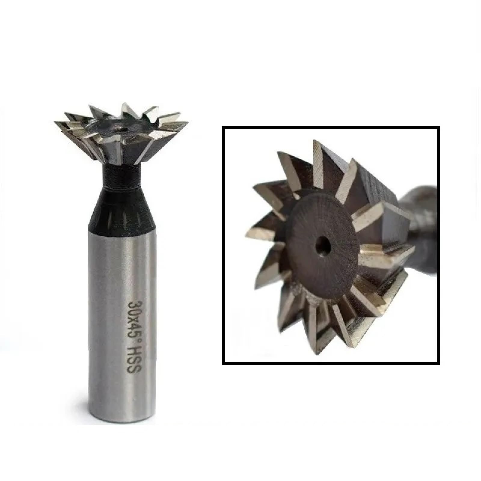 Fresa A Coda Di Rondine HSS Da 1 Pezzo, Codolo Cilindrico, Punta Per Fresa CNC HSS,1 Pezzo 30x45 Gradi