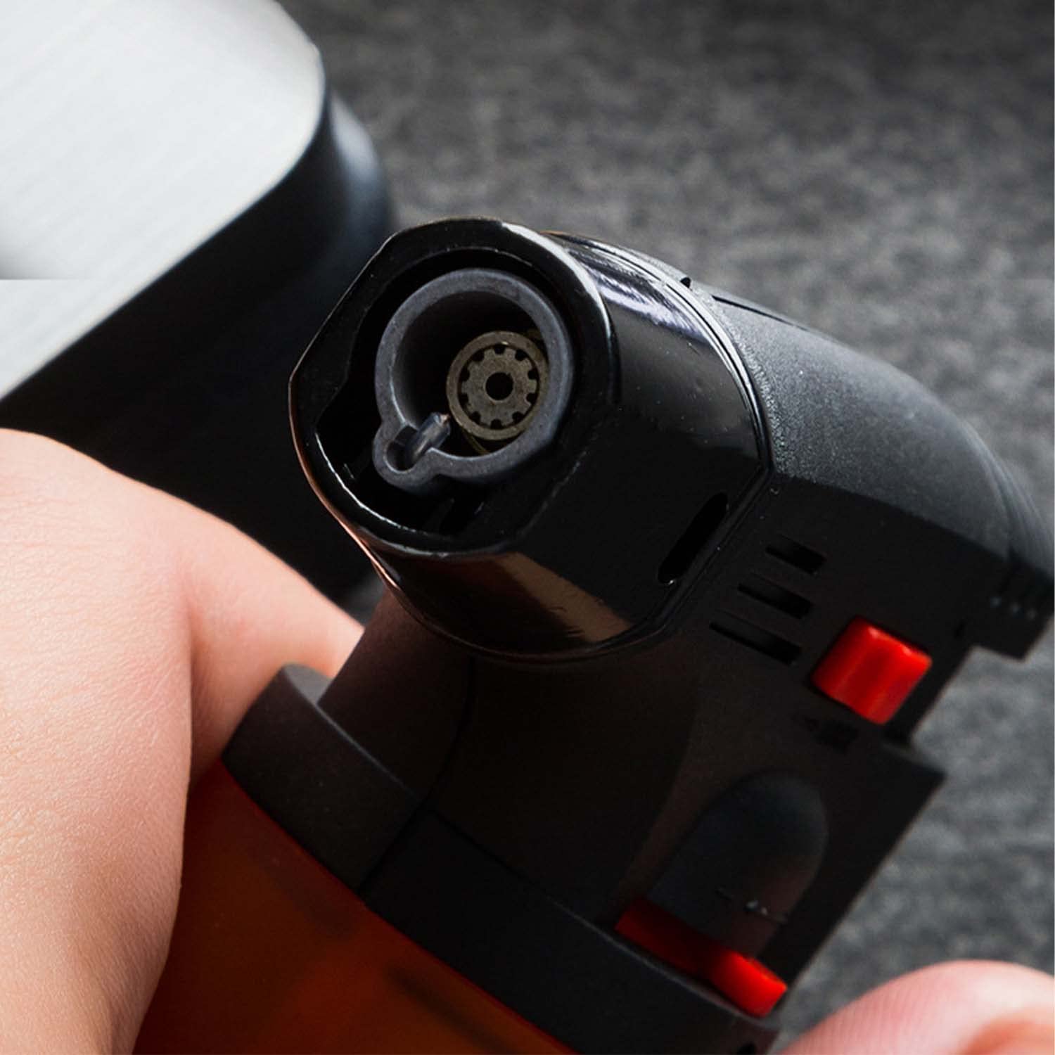 Paquet de 3 Cigare Briquet Puissant Jet Unique Torche Portable Coupe-Vent Grande Capacité avec Verrouillage de Sécurité pour Bougie BBQ Cuisson (gaz Butane Non Inclus)