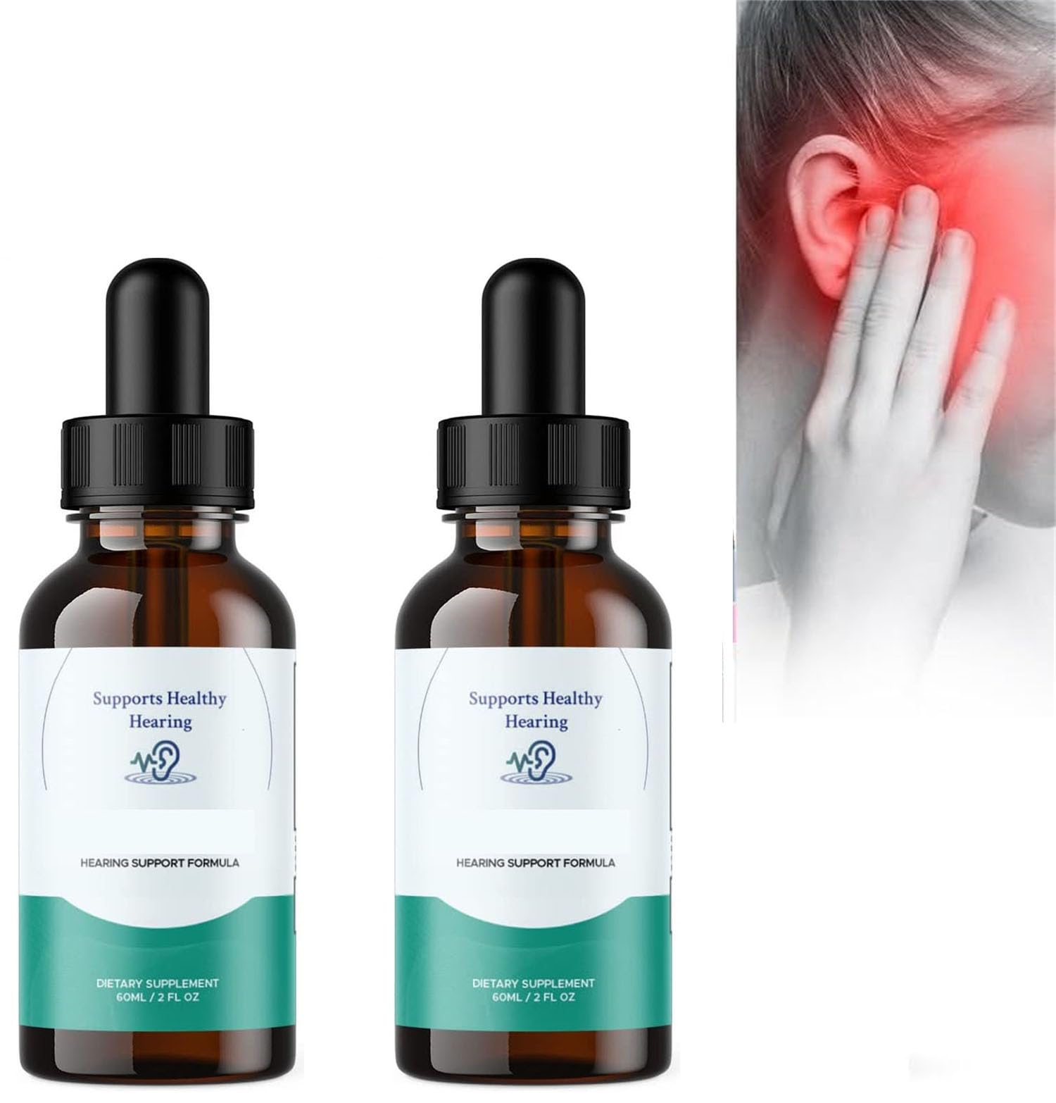 Cortexi - Gotas de apoyo auditivo, gotas para los oídos Cortexi, tratamiento para el tinnitus, promueve la claridad auditiva, apoya una audición saludable, ayuda con la salud del tímpano (2 unidades)