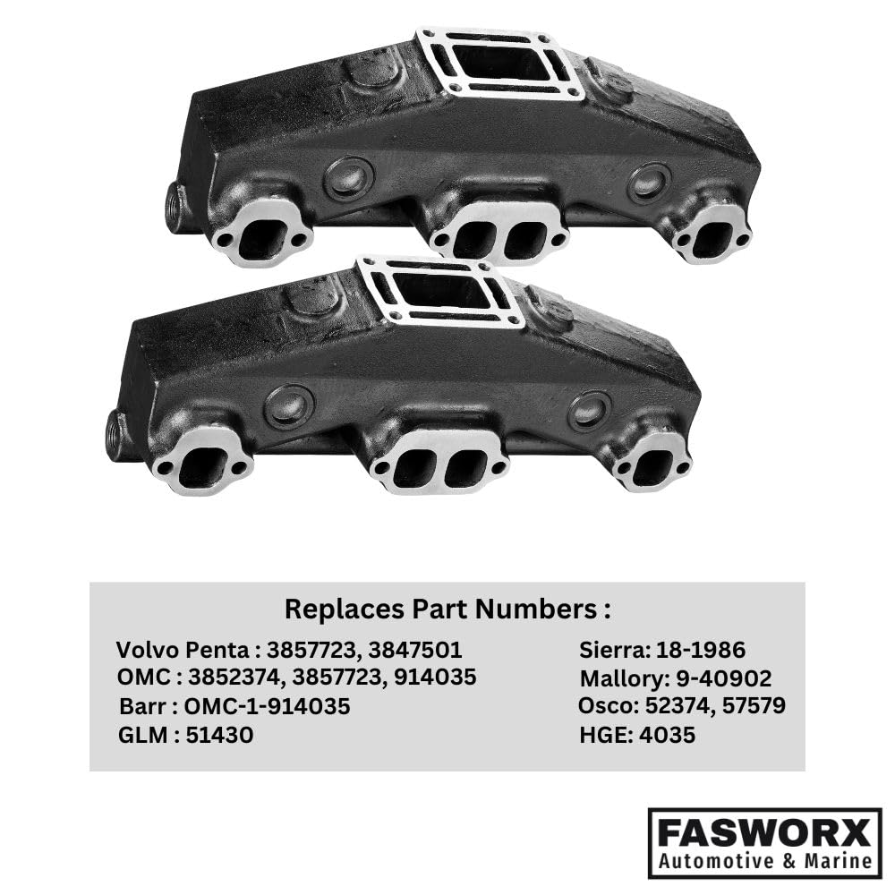 Amazon.com: V8 5.0L 5.7L Penta OMC Exhaust Manifolds Cast