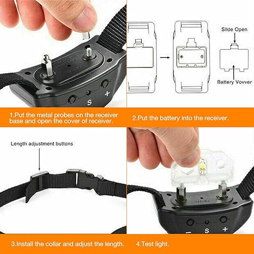 Miniatura 3 de Mascota automática anti del collar del entrenamiento del choque del perro que ladra para el pequeño perro mediano grande