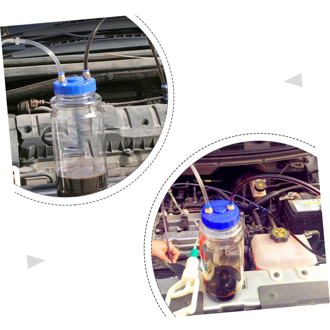 Cabilock Kit Bomba Extractora de Aceite Manual para Coche Herramienta de Reparación con Depósito Cierre de Presión Negativa para Mantenimiento Automotriz