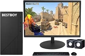 Computador Gamer MAX ELITE, Intel Core i5 8º Geração, 16GB RAM, SSD 512GB, RX 580 8GB, Monitor 20", 500W, Preto