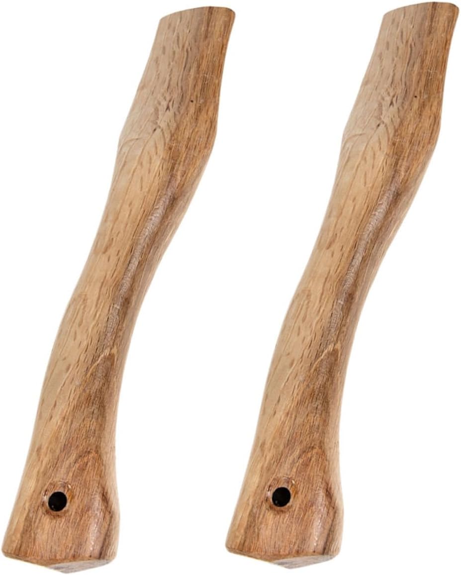 POPETPOP 8pcs Wooden Axe Replacement Handle Grip Wood Handle for Axe Types Easy to Install Comfortable to Hold