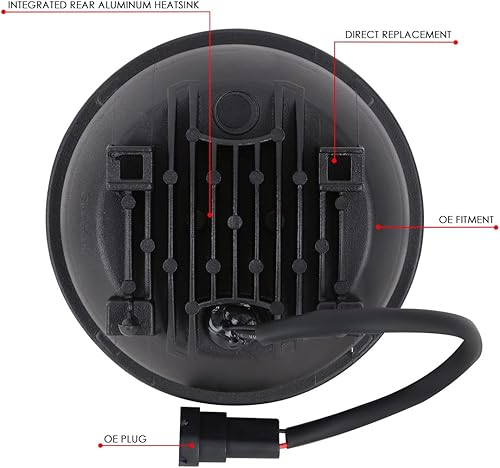 Miniatura 4 de DNA MOTORING FL-ZTL-370-CH - Par de faros antiniebla LED completos compatibles con Sierra 1500Sierra 2500 3500 2007-2014, lente transparente, con