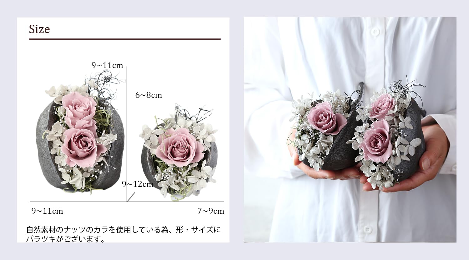 Amazon｜My Treat ローズナッツ《2点セット 》プリザーブドフラワー 花