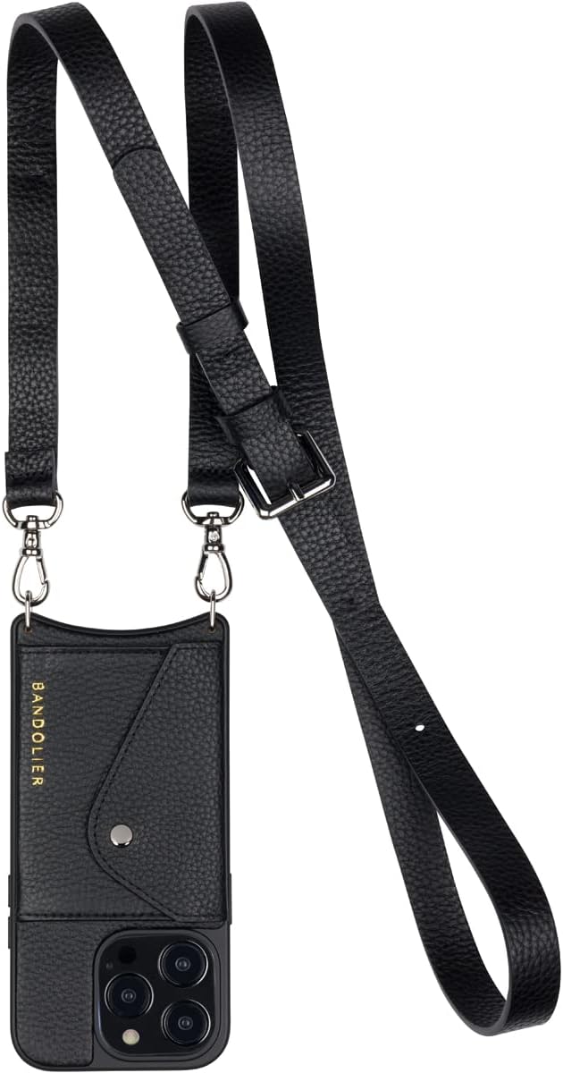 Black Leather Bandolier Hailey Crossbody Phone Case Liberia Ubuy