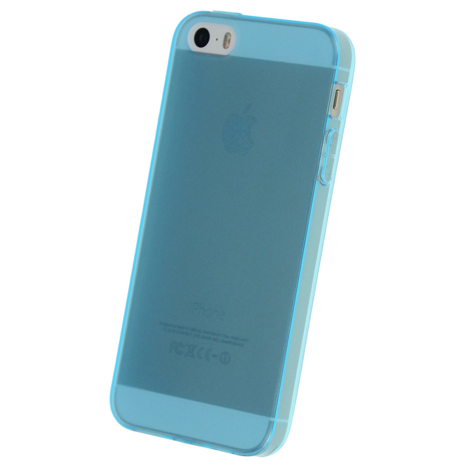 doupi PerfectFit TPU Custodia per iPhone 5 5S SE, Tappi di Polvere incorporatin Mat Trasparente Cover, Bianco