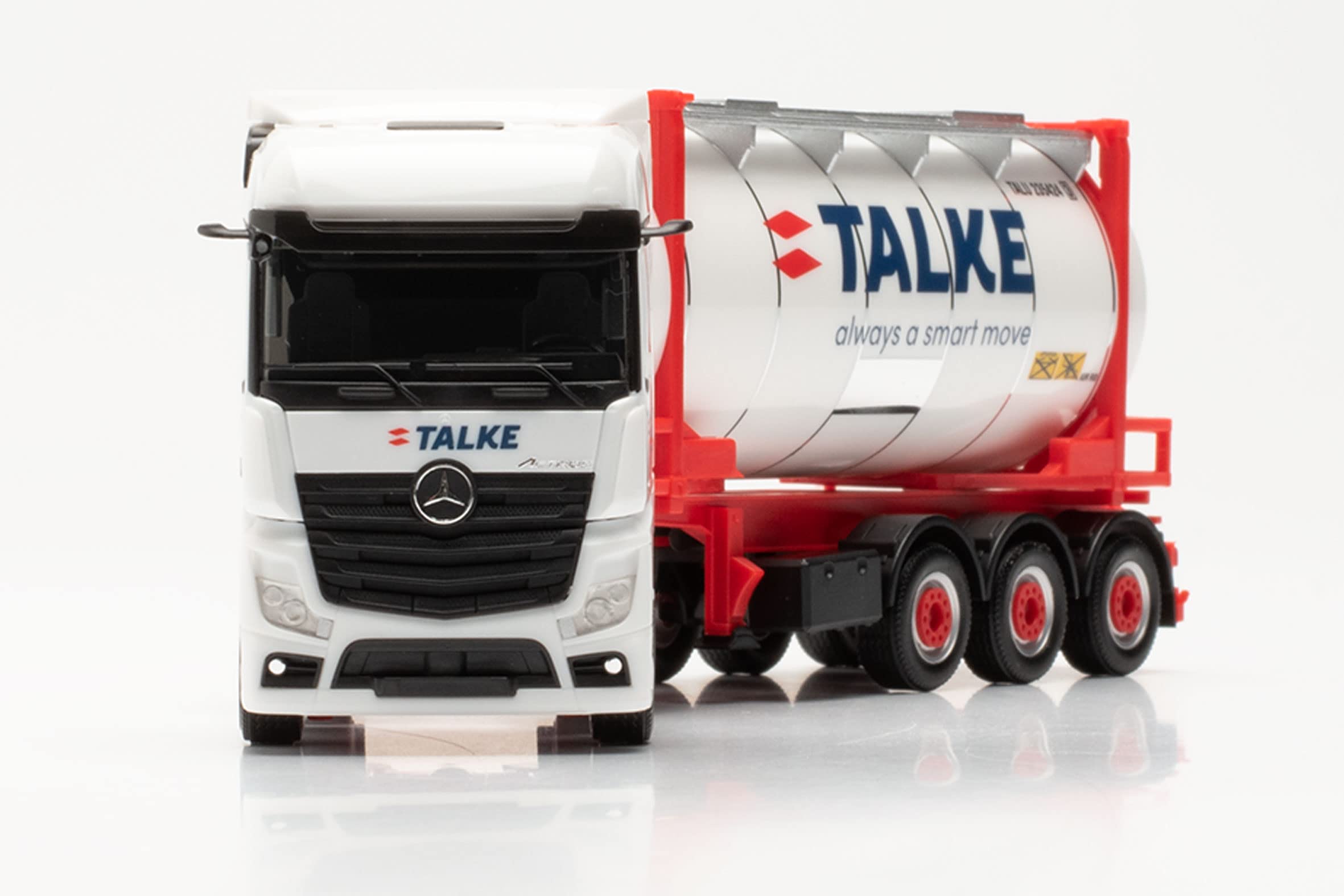 herpa truck model Mercedes-Benz Actros Bigspace '18 Swapcontainer-Sattelzug Talke, on a scale of 1 : 87, plastic miniature - Image 4