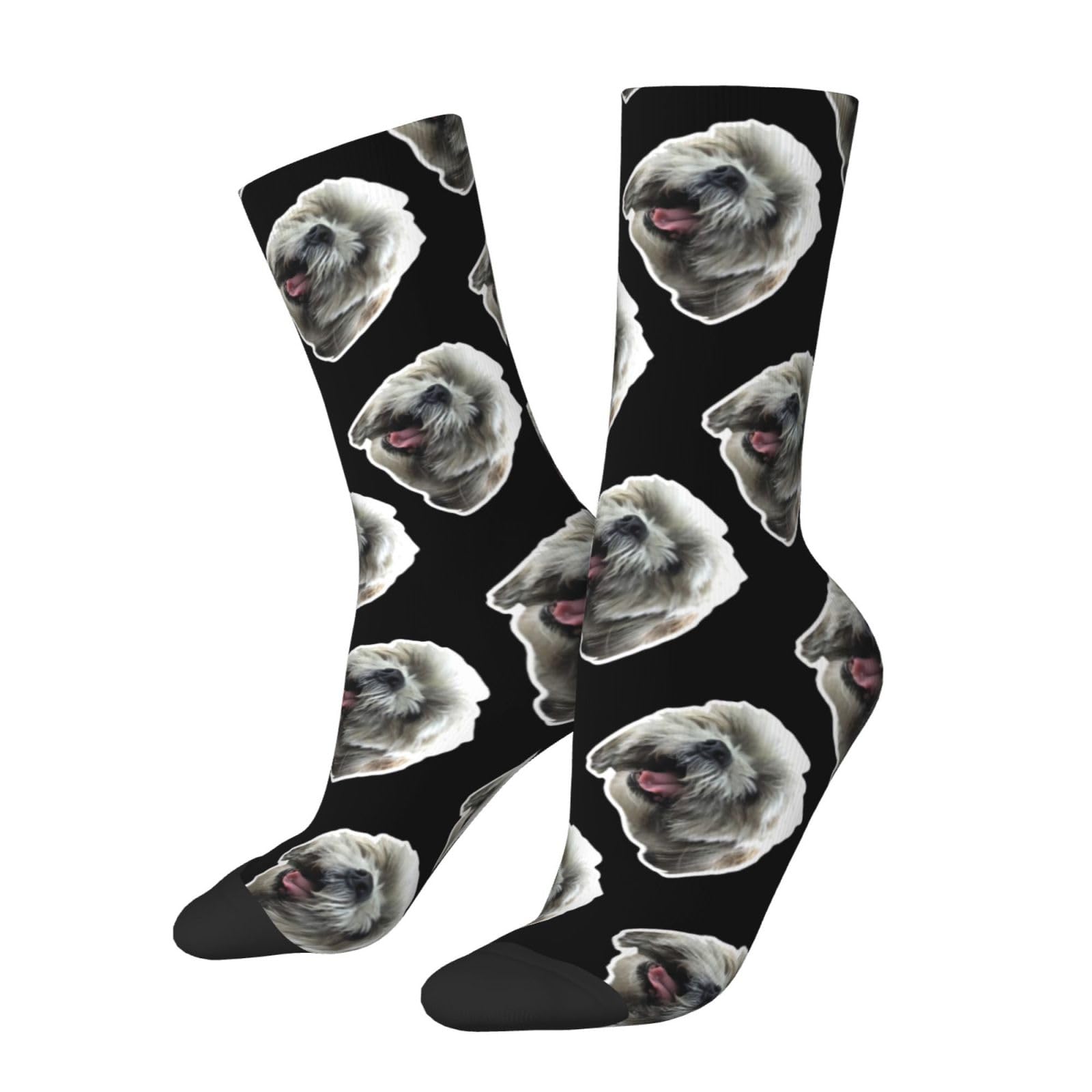 Kwqdozf Unisex As Pic Shih Tzu Socks Funny Novelty Crew Socks Gift For Men Women Teen