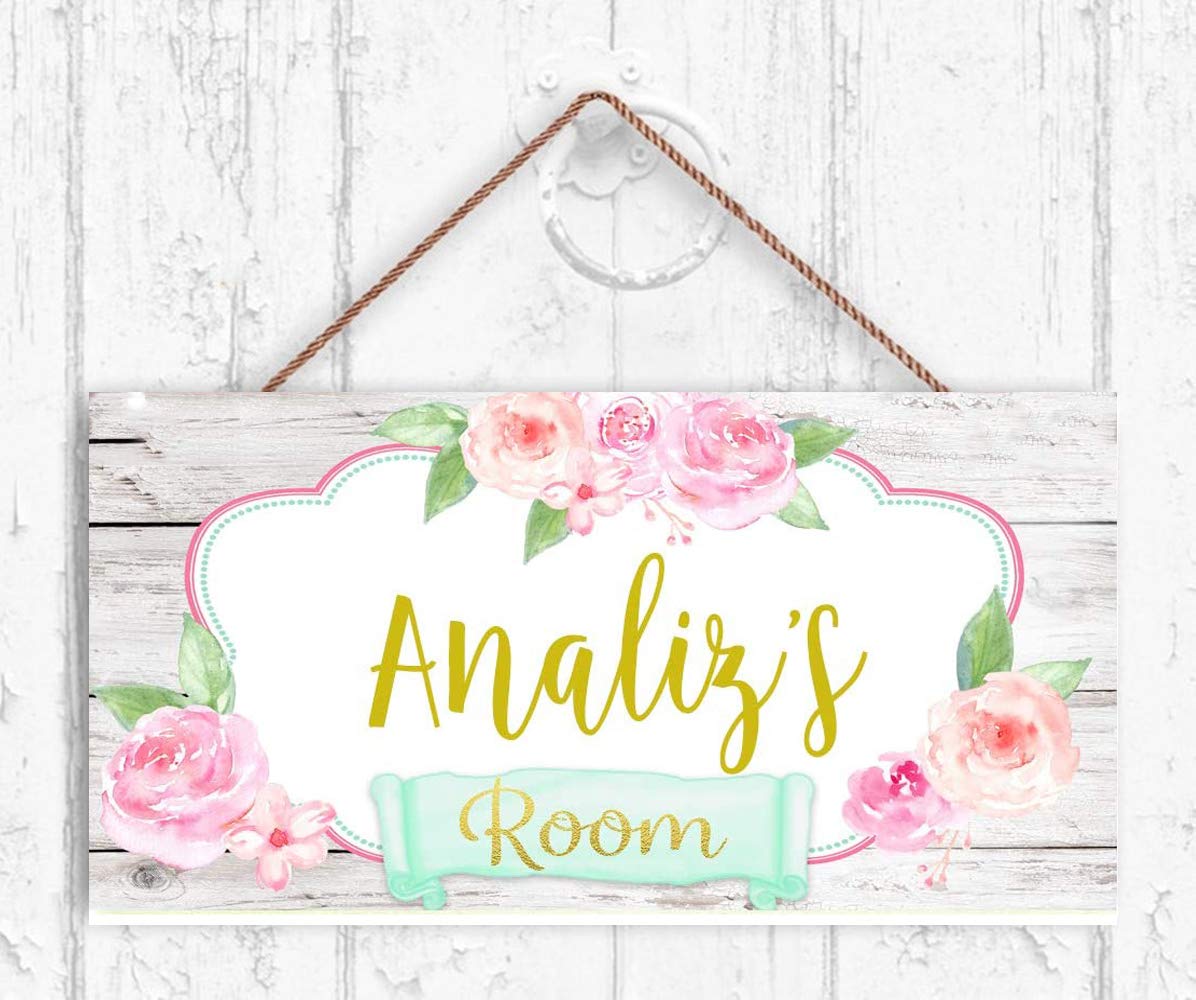 AJHERO Floral Personalized Sign