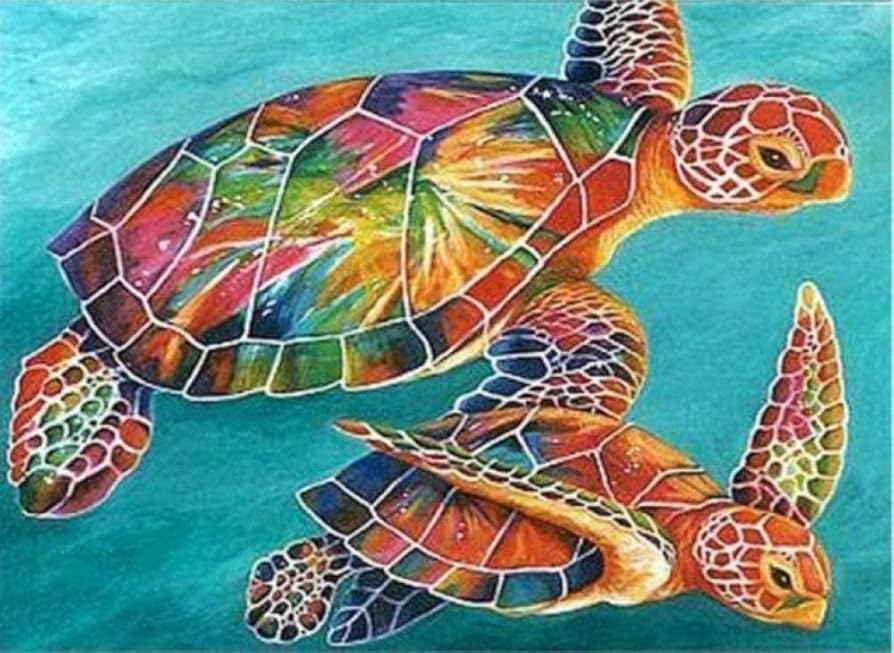 Amazon.co.jp: ZDDSZXRB大人子のクロスステッチキットウミガメ