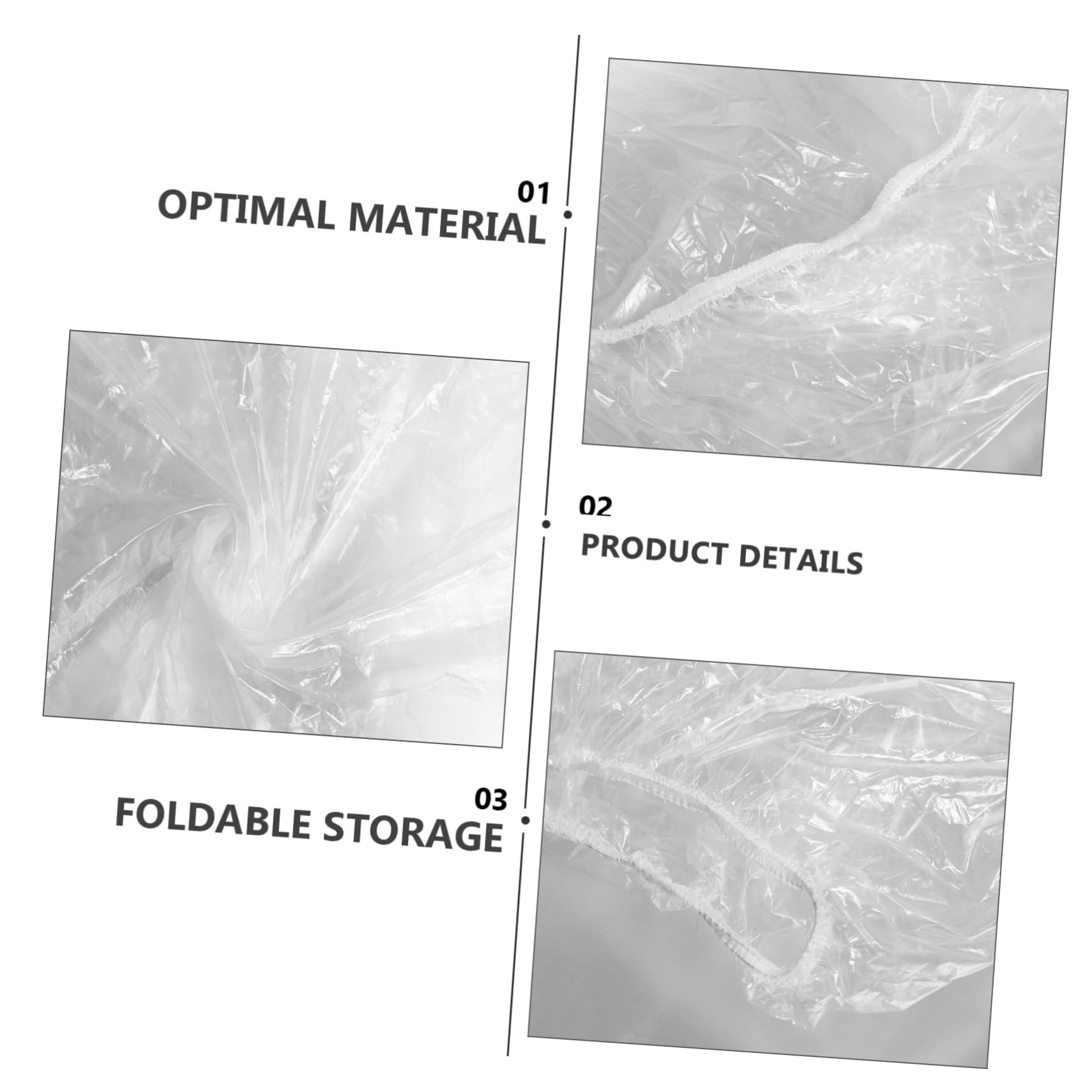 Anneome Disposable Plastic Vehicle Cover Transparent Car Cover for Rain and Dust Protection Fit for Cars and Suvs — view 8