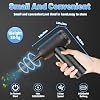 Compressed Air Duster Cleaner, 3-Speed Cordless 50000 RPM Electric Air Duster Rechargable with 8 Switchable Nozzles,Compressed Air Duster with LED Light for PC Laptop Computers Keyboard