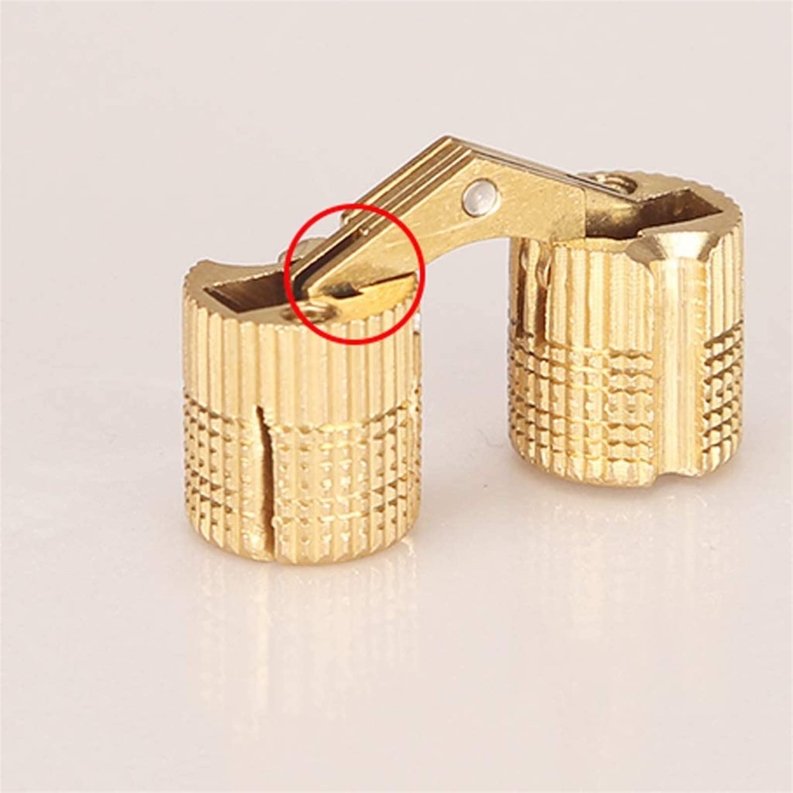 Zawiasy do drzwi, zawiasy doczołowe, zawiasy do drzwi 4 szt. Zawiasy baryłkowe Ukryty zawias meblowy 10mm Kąt otwarcia 180 ° Mosiężne ukryte zawiasy do majsterkowania Pudełko z biżuterią Meble Ręcznie