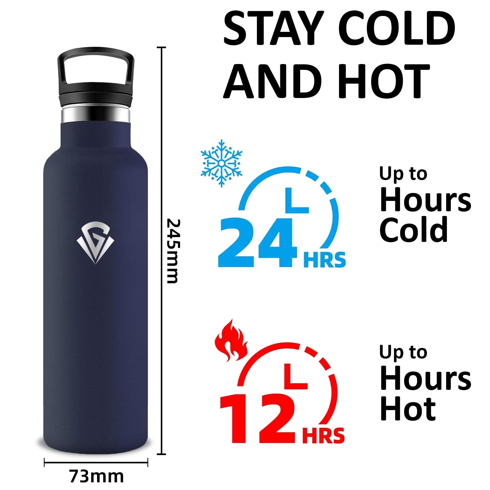 Borraccia Termica, 500ml Borraccia, Borracia con Cannuccia, Senza Perdite, Bottiglia Termica Con 2 Coperchi, Isolato Sottovuoto, Borracce Termiche per Campeggio, Uffici, Palestra, Viaggio