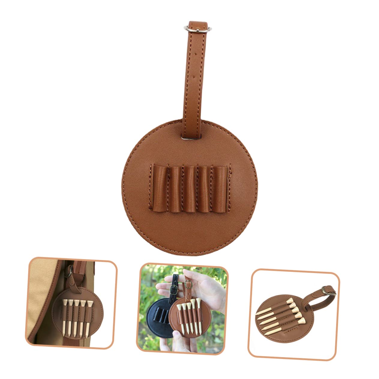 Supvox 5 Stück Golf Tee Tasche Golfspieler Tee Halter Outdoor Zubehör Herrengofts Golf Tee Tasche Beutel Schlüsselanhänger Für Herren Golfzubehör Golf Tees Abdeckung Herren Golf