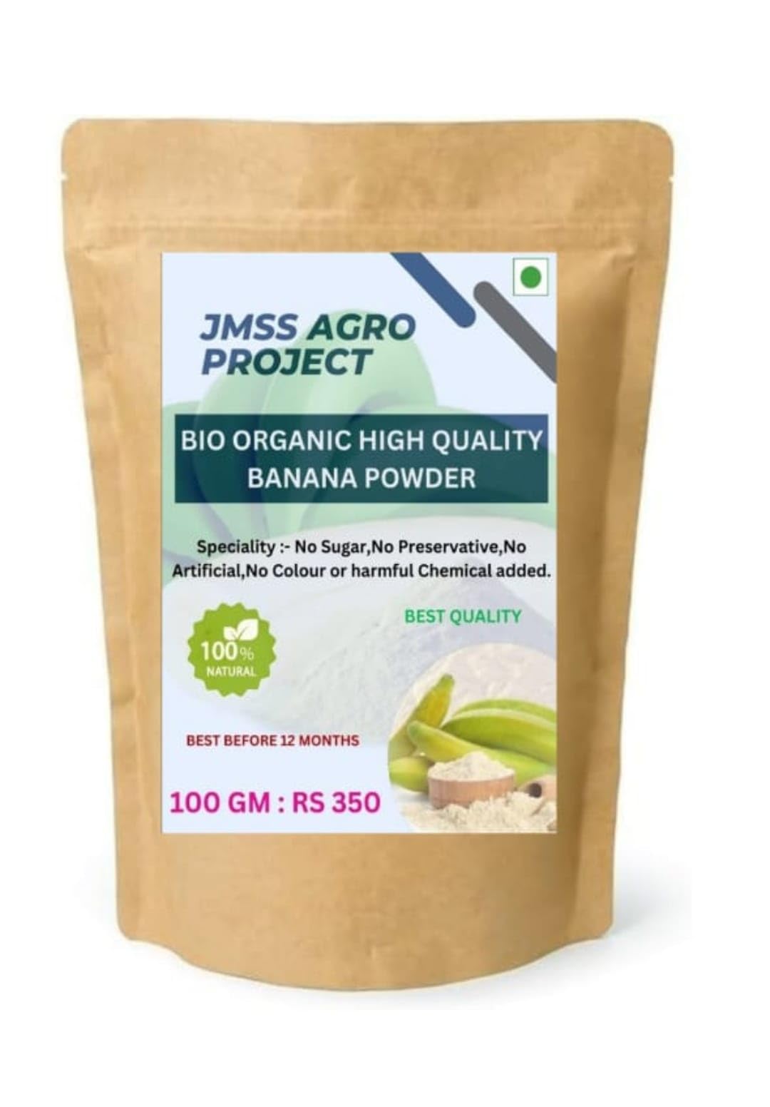 JMSS Agro Project 100% Natural Banana Powder (3.52 oz)