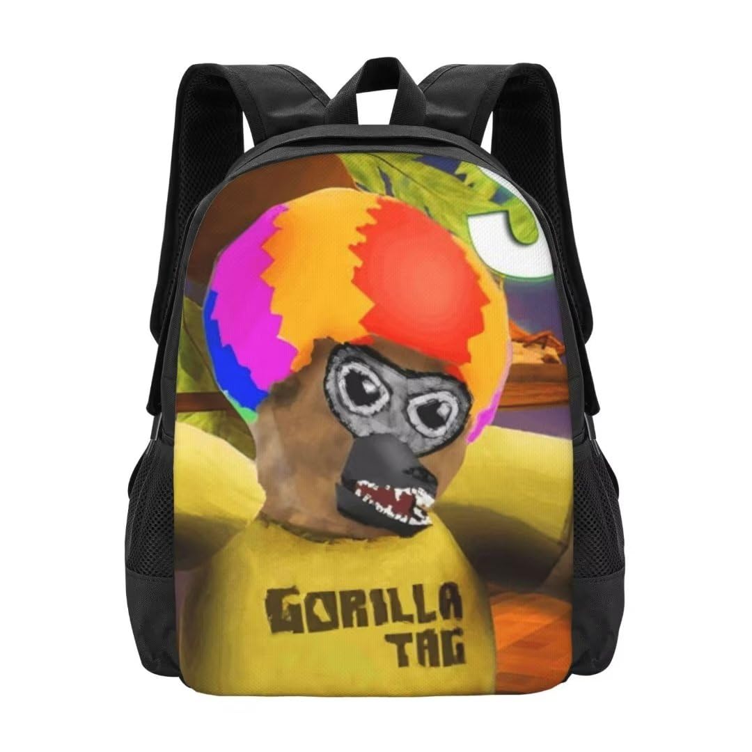 Melbrakin Gorilla Tag Backpack Cartoon Game Backpacks Lightweight Casual Travel Laptop Daypack Fan Gift