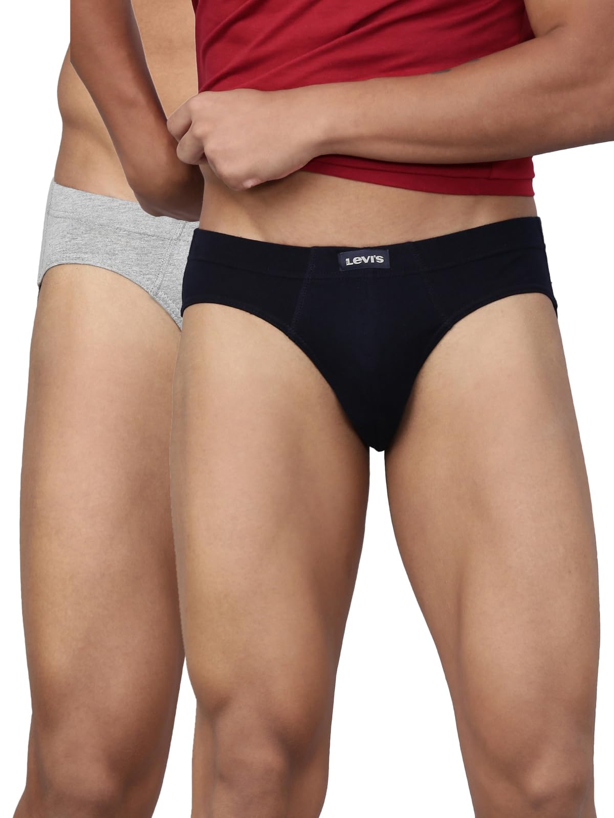 Cotton Style# 011 Comfort Brief for Men with Contoured Double Pouch, Tag Free Comfort & Smartskin Technology (Pack of 2)