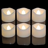 Vista 11 de iZAN 24 PCS velas de té LED sin llama, funcionan con baterías, velas votivas pequeñas eléctricas parpadeantes falsas para decoraciones de bodas