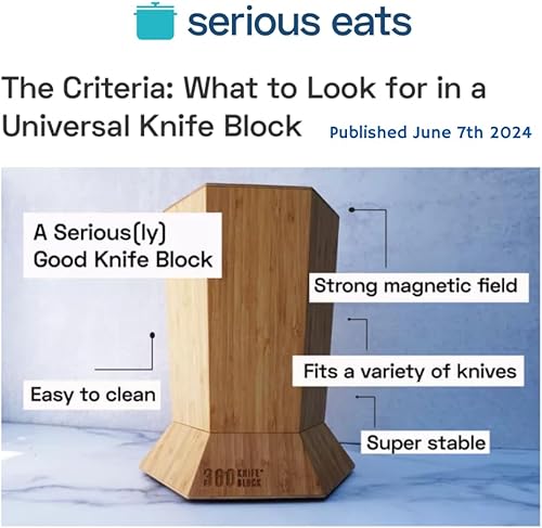 Miniatura 5 de 360 KB MAX ™ - bloque magnético giratorio para cuchillos - con ranuras superiores, capacidad para más de 20 cuchillos - el más grande de la familia