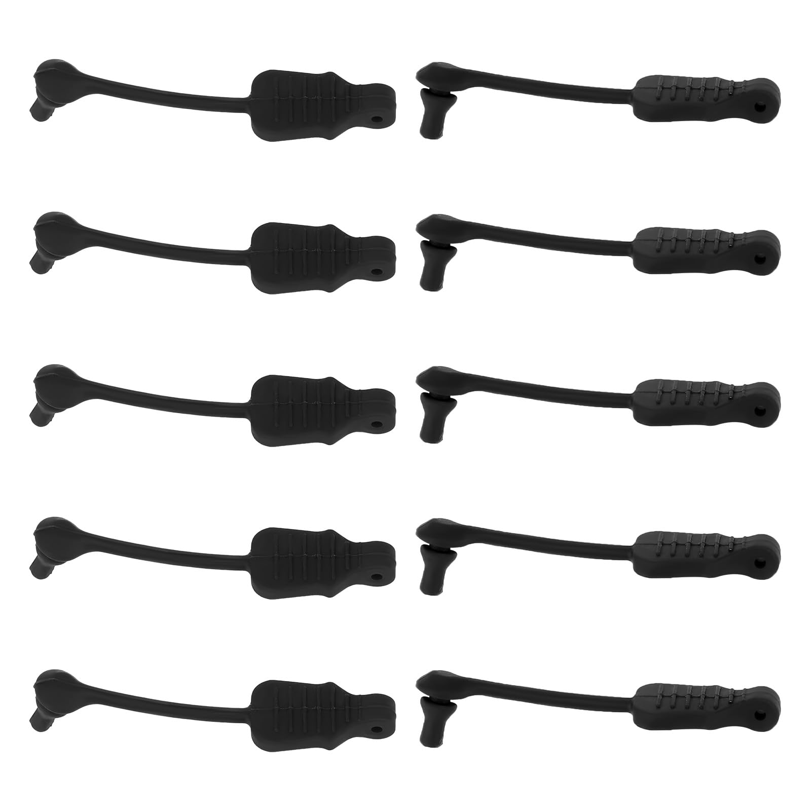 lasuroa 10pcs RC Rubber Retainer Pull Tabs for RC Car Body Clips Compatible with 1/12 1/10 1/8 1/5 Scale Remote Control Body Car Clip Accessories Black Rubber Pull Tabs for 1.2mm 1.4mm 1.5mm Rod