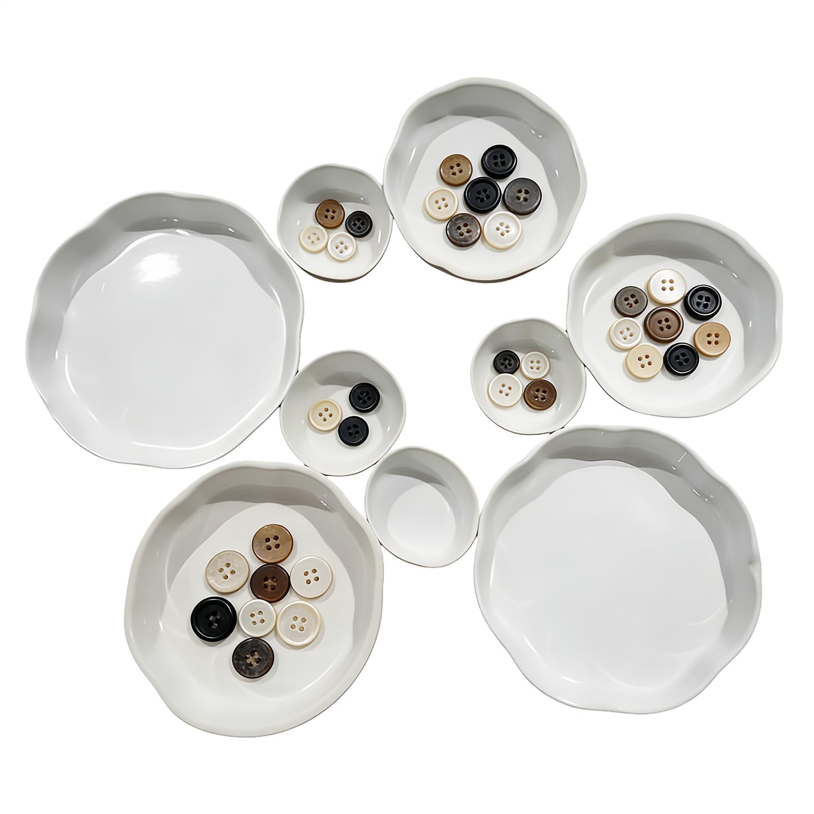 Vassoio per salumi a 9 griglie - Ciotole da portata in alluminio per ac, antipasti, noci, frutta e dessert | Par Platter for Entertaining