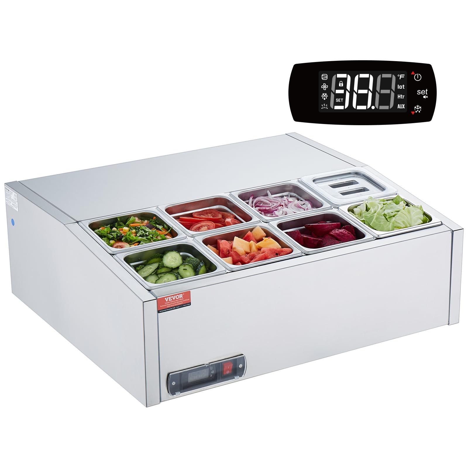 VEVOR Countertop Refrigerated Condiment Station