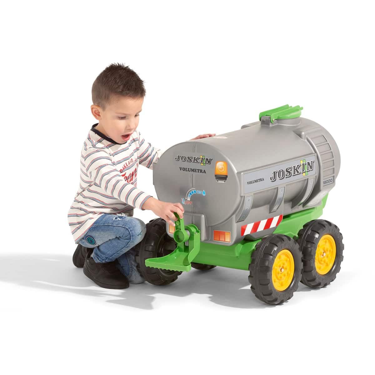 FALK - Remorque citerne Joskin avec robinet et épandeur - Dès 3 ans - Fabriqué en France - Capacité 30 Litres - Compatible tracteurs et tractopelles Falk 3/7 ans - 943JK