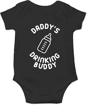 Crazy Bros Tees Daddys Drinking Buddy Baby Bodysuit Funny Baby Clothes Perfect Newborn Romper Cute Outfit